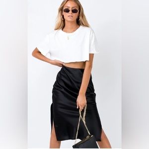 NWT Princess Polly Cleo Lavoe midi skirt, Black, size US 6